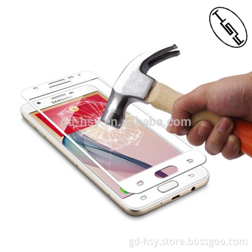 HUYSHE for Samsung J5 prime anti-fingerprint 2.5D full cover tempered glass screen protector for Samsung J7 prime